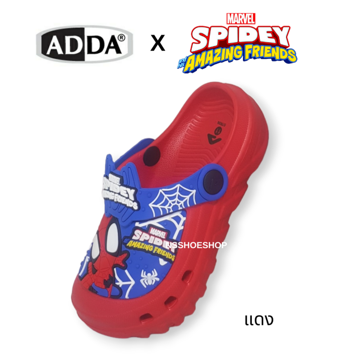 adda-57r06-สไปเดอร์แมน-clog-spider-man-รองเท้าแตะเด็กหัวโต
