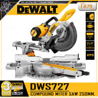 [ผ่อน 0%] DEWALT เลื่อย เลื่อยองศา เลื่อยองศา แท่นตัดองศา สไลด์ ขนาด 250 มม. (1,675 วัตต์) รุ่น DWS727