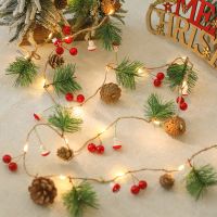 2M 20Led Christmas String Light Christmas Pine Cone Copper Wire Fairy String Light for Wedding Christmas Tree Home Party Decor