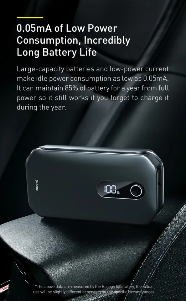 Baseus 12000mAh Car Jump Starting 1000A Portable Battery Station For  3.5L/6L Car Emergency Booster Starting Auto Accessories