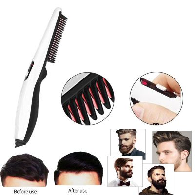 Men Styling Hair Comb Brush Quick Heating Beard Straightener Hot Haibrush Straightening Combs Styling Tools Styler for Men Women