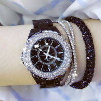 Diamond Watches Woman 2021 Famous Brand Black Ceramic Watch Women Strap Womens Wristwatch Rhinestone Women Wrist Watches 2022