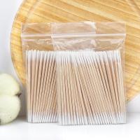 【CW】☇☈  100/300 Pcs Disposable Ultra-small Cotton Swab Lint Wood Makeup Brushes Extension Glue Removing Tools