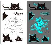 Luminous Temporary Tattoo Stickers Lovely Cat Star Rabbit panda Animal Festival Party Glowing Cool Face Tatoo for kid Women Stickers