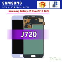 คู่ J7จอ LCD สำหรับ Samsung Galaxy 5.5 2018 J720F J720สัมผัสหน้าจอ LCD หน้าจอดิจิตอลประกอบสำหรับ Samsung J7คู่ J720F/DS J720