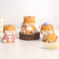 Tiger Home Ornament Decor เดสก์ท็อปตกแต่ง Tiger ปี Creative Hand-Made รถเดสก์ท็อปตกแต่งห้องนั่งเล่นของเล่นเด็ก