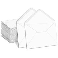 100 Pcs White Envelopes Card Storage Envelope for Invitation, Wedding, Announcements, Baby Shower Blank Envelope
