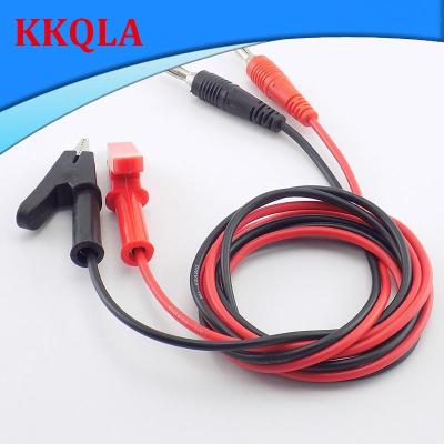 QKKQLA 2pcs Test Wire 1M Long Alligator Clip to Banana Plug Test Cable Double Wire Clamp Wire For esting Probe Multimeter