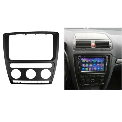 Radio Panel Dash Fascia Plate Frame Car Stereo Refitting Frame Facia Trim for Skoda Octavia (Automatic Aircon) 2004-2009
