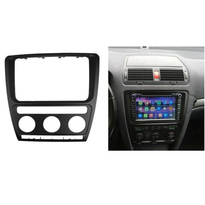 radio-panel-dash-fascia-plate-frame-car-stereo-refitting-frame-facia-trim-for-skoda-octavia-automatic-aircon-2004-2009