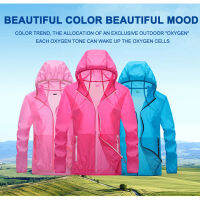 กระเป๋าเสื้อผ้ากันแดดแห้งเร็ว Ultrathin Sunscreen Jacket Windbreaker Cycling Running Camping Breathable Shirt