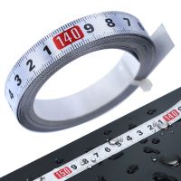 1-5m Stainless Steel Miter Track Tape Measure Self Adhesive Metric Scale Ruler Rust-Proof Durable and Wear-Resistan Ruler Adhesives Tape