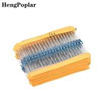 100pcs 1/4W 1R 22M 1 Metal Film Resistor 100R 220R 1K 1.5K 2.2K 4.7K 10K 22K 47K 100K 100 220 1K5 2K2 4K7 Ohm Resistance