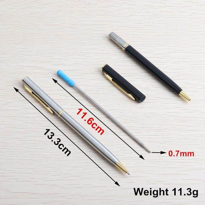 2-11-20-pcs-office-a-pen-metal-ballpoint-pens-rotating-metal-old-oil-pens-0-7mm-blue-black-ink-for-office-amp-school-supplies-pens