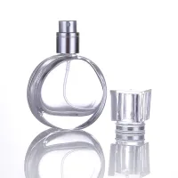 1Pcs 25ml Mini Clear Glass Spray Perfume Bottle Portable Travel   Refillable Cosmetics Empty perfume Bottle Aluminum Spray Head Travel Size Bottles Co