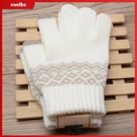 EWELLBE Unisex Winter Warm Gifts Touch Screen Wool Knitted Fashion Gloves Mittens