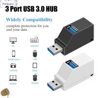 PHILLIPOHN สากล แบบพกพา การถ่ายโอนข้อมูล กล่องแยก 3 พอร์ต อะแดปเตอร์ USB 3.0 Hub