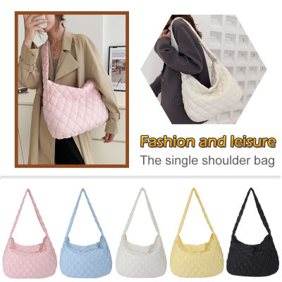 Fashion Women Purse Handbags Large Capacity Underarm Bag Rhombus Pattern Tote Handbags Solid Portable Armpit for Travel