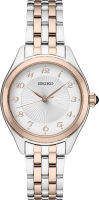 Seiko Women Stainless Steel Quartz Dress Watch with Titanium Strap, Two-Tone, 13 (Model: SUR382)