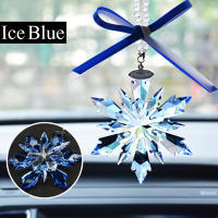 New Crystal Car Pendant Snowflakes Style Ornaments Rear View Mirror Hanging Adornment Christmas Gifts Car Accessories for Girls