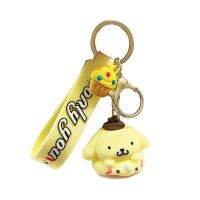 WRIGHT JEFFERSON เครื่องประดับพีวีซีของฉันทำนอง Cinnamoroll Pompom Purin เครื่องประดับอัญมณีพวงกุญแจห้อยกระเป๋าเมโลดี้พวงกุญแจ Kuromi