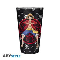 ABYStyle [ลิขสิทธิ์แท้ พร้อมส่ง] แก้ว แก้วน้ำ แก้วน้ำอนิเมะ One Piece Verre XXL วันพีซ - ลูฟี่ Luffy 400ml