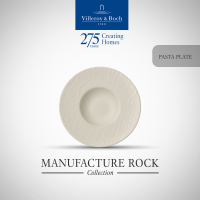 Villeroy &amp; Boch - Manufacture Rock blanc จานพอร์ซเลน สีขาว จานพาสต้า 28 ซม. - วิลเลรอย แอนด์ บอค