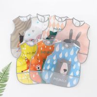 Cartoon Animal Pattern EVA Waterproof Lunch Feeding Bibs Baby Bibs Cute Children Baby Apron Kids Burp Cloths Bib Fit 0-3 Years Aprons