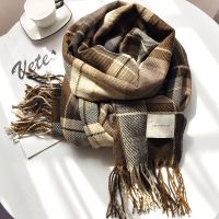 Hot sell Scarf han edition joker act as purchasing agency female winter grid with the scarf shawl female new long fringed shawl dual purpose