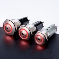 Sound and Light Metal Buzzer 12V 24V 220V 16mm 19mm 22mm Metal Buzzer 70 Decibel Metal Indicator Light with Buzzer