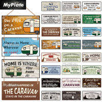 Lupeishop Caravan Home Wood Sign - MyPlate 10X20Cm Plate Hanging Sign Wall Decor For Home Pub Shop Plaque Decoration - Popular Vintage Style