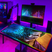 แผ่นรองเมาส์คอมพิวเตอร์ Deskmat RGB Mousepad อะนิเมะ Joker คีย์บอร์ดอุปกรณ์เสริมยาง Mause Gamer Pc Gaming คอมพิวเตอร์ Kawaii น่ารัก