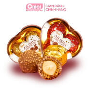 Kẹo socola nhân sữa Ailisha hộp hình trái tim 3 viên Bếp Của Mẹ Onici 3 màu