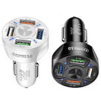 The in-Vehicle Charger Quick Charge 4USB One-to-Four Conversion Plug Multifunctional Car Charger Head 12-24V Universal