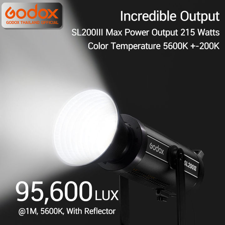 godox-led-sl200iii-215w-5600k-white-ver-bowen-mount-รับประกันศูนย์-godox-thailand-3ปี-sl200-sl-200-iii