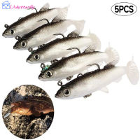 YM【ready Stock】5Pcs 4G 8Cm Soft Fishing Lures With T Tail Multipurpose Lifelike 3d Eyes Lure Bait For Perch Fishing Tackle【cod】