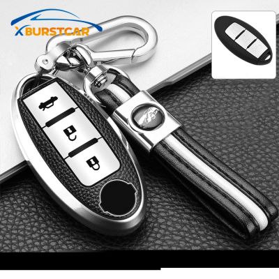 Keychain TPU Leather Car Key Cover Case for Infiniti for Nissan Qashqai Kicks Tiida Pathfinder Murano Note Juke X-Trail Xtrail
