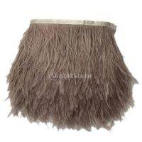 Multicolor Ostrich Feather Fringe Trim for DIY CraftsMillinery 10-15cm