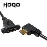 【❂Hot On Sale❂】 d7zaa4b Hdmi2.0 4K * 2K สั้นขึ้นมุมลง90องศา Hdmi ตัวผู้ไปเป็นแผง Hdmi สายพ่วงหญิงติดตั้งพร้อมสกรูรูสำหรับ Psp Hdtv