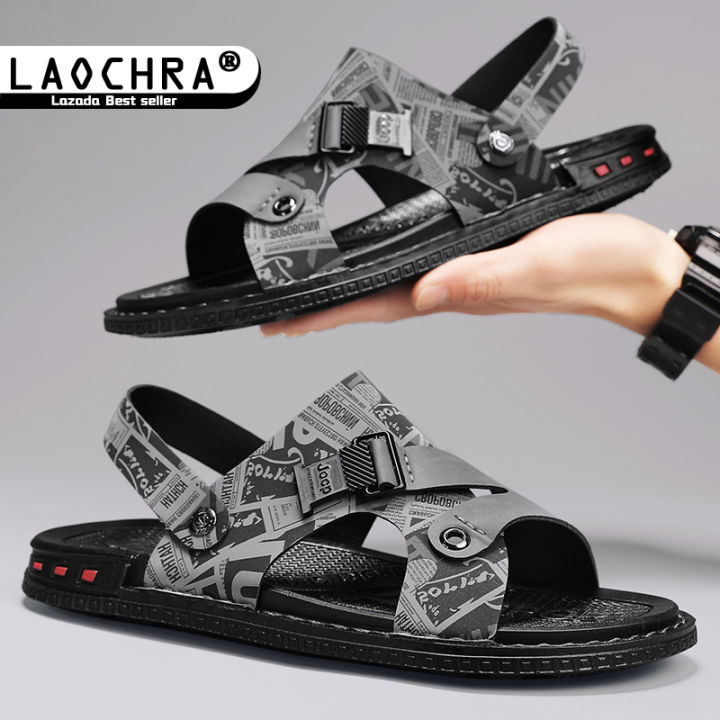 laochra-รองเท้าฤดูร้อนคลาสสิครองเท้าแตะบุรุษผู้ชาย-รองเท้าสบายๆกลางแจ้งรองเท้าแตะแฟชั่นใหม่2023