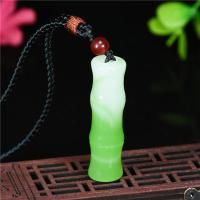 Natural Hetian color bamboo pendant White jade Dracaena sanderiana jade pendant High quality pendant Jade bamboo necklace pendant QWCY HC7U