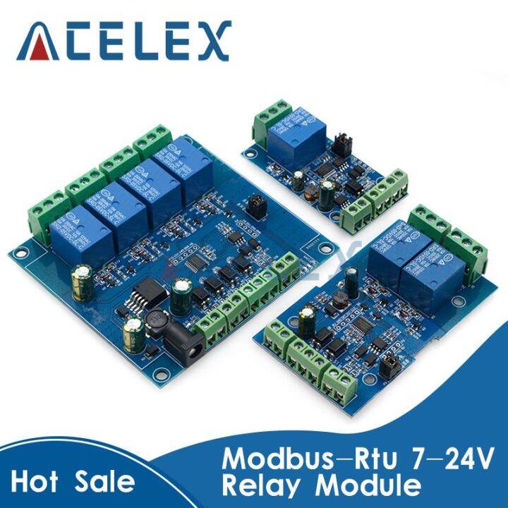 Modbus Rtu 1/2 Channel 7 24V Relay Module Switch Modbus RTU 4 Channel