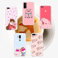 โปร่งใส Protected เคสโทรศัพท์ หรับ OPPO Reno 2F F7 4F Reno 4 2 F9 6Z 5 8T 8 5F 2Z 6 5Z Lite Pro ปก BE-72 Gravity Waterfall Pig