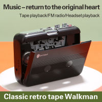 เครื่องเล่นเทปย้อนยุคใหม่ Walkman Cassette Player จะพลิกโดยอัตโนมัติด้วยวิทยุสเตอริโอการเรียนรู้ภาษาอังกฤษฟังก์ชั่นบลูทูธ