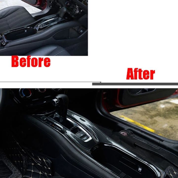 carbon-fiber-central-control-gear-shift-panel-cover-trim-interior-accessories-fit-for-honda-hr-v-hrv-2015-2019