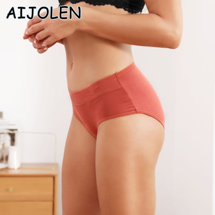 aijolen-เอวกลางสีทึบสตรีชุดชั้นในผ้าฝ้ายสีเทาเข้มยืดหยุ่นกางเกงในใส่สบายกราฟีนกางเกงในต้านเชื้อแบคทีเรีย