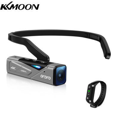 KKmoon ORDRO หัว EP7สวมใส่ได้4K 60fps กล้องวิดีโอคนแรกดูกล้องวิดีโอแฮนด์ฟรี APP Control Autofocus ในตัว2แกน Gimbal Anti-Shake พร้อมรีโมทคอนโทรล