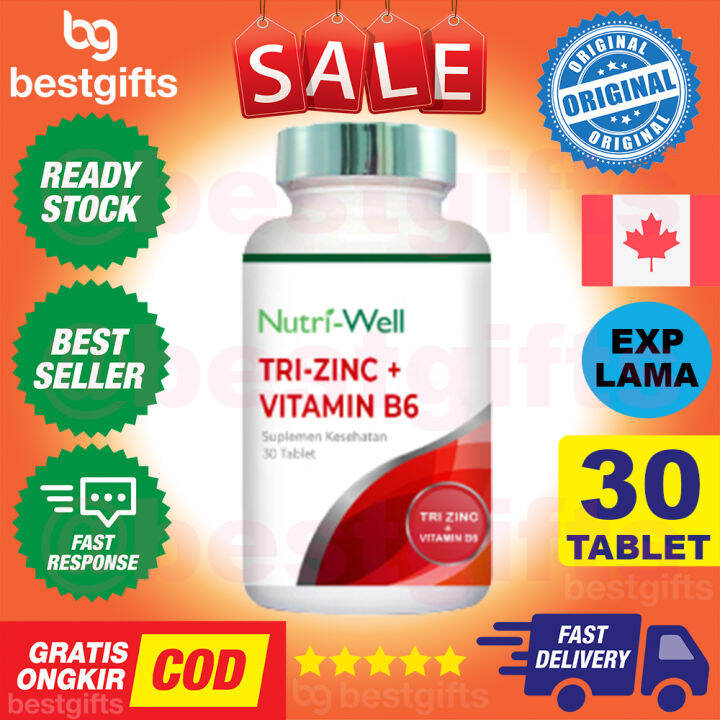 NUTRIWELL NUTRI WELL TRIZINC TRI ZINC VITAMIN B6 PICOLINATE DAYA TAHAN