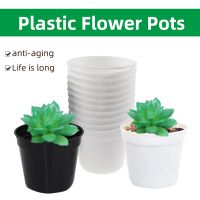 【YF】♠۞  2Colors 10 Pcs Plastic Round Pot Office Artificial Refinement Garden Tools