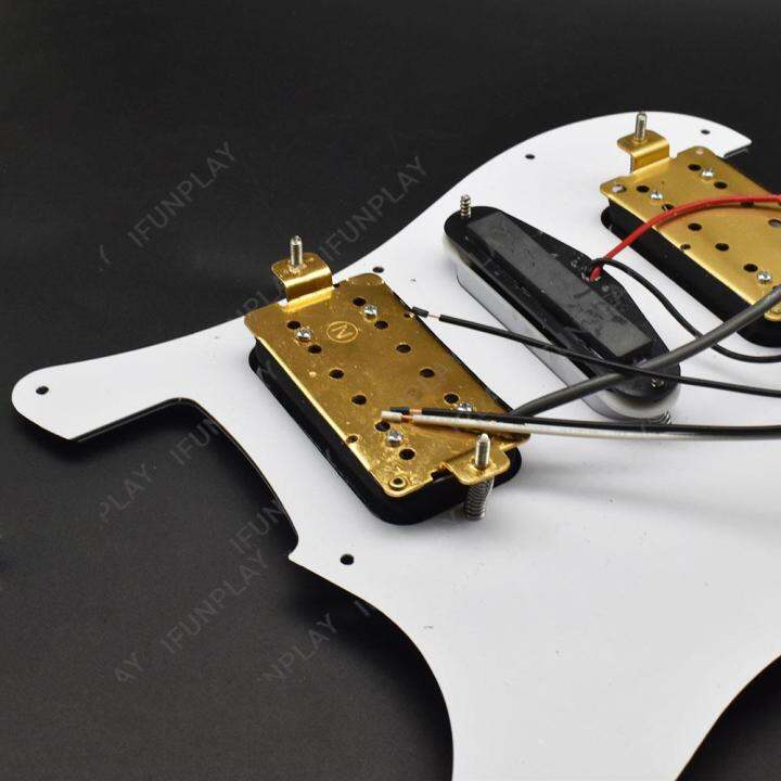 hsh-วงแหวนแยก-pickguard-กีตาร์ไฟฟ้ารถกระบะพร้อมสวิตช์แหวนประดับร่มสกรูประกอบแผ่นรอยขีดข่วนแบบมีสาย